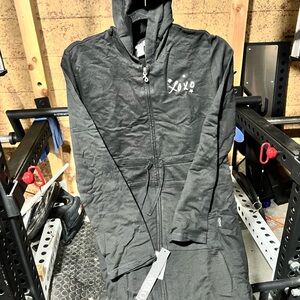 XOXO Women's Black long Hooded Sweater